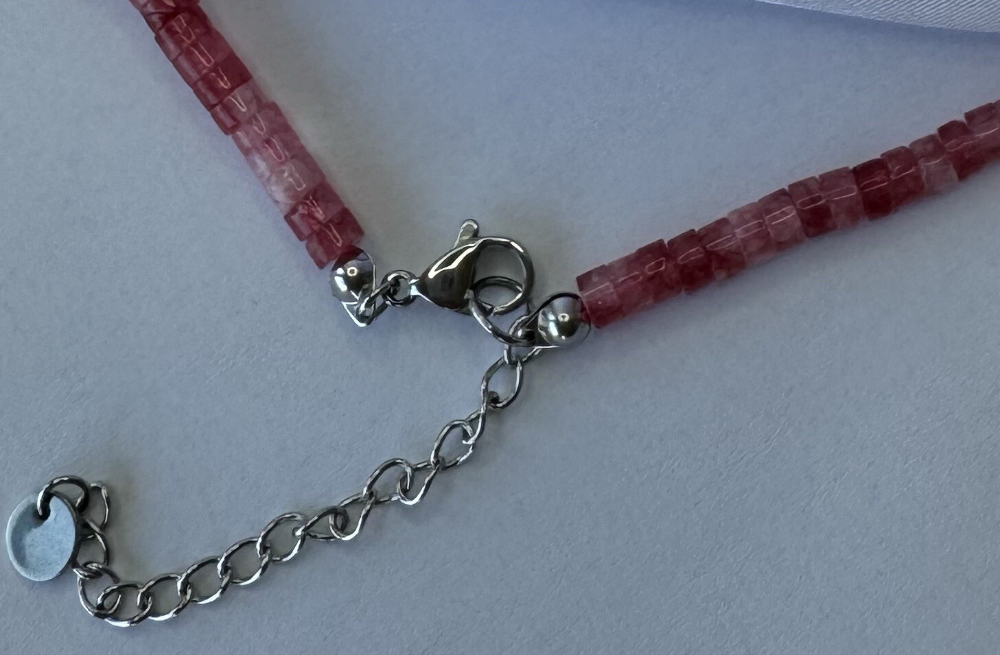 Women’s men’s natural stone stainless steel handmade fashion strong necklace her