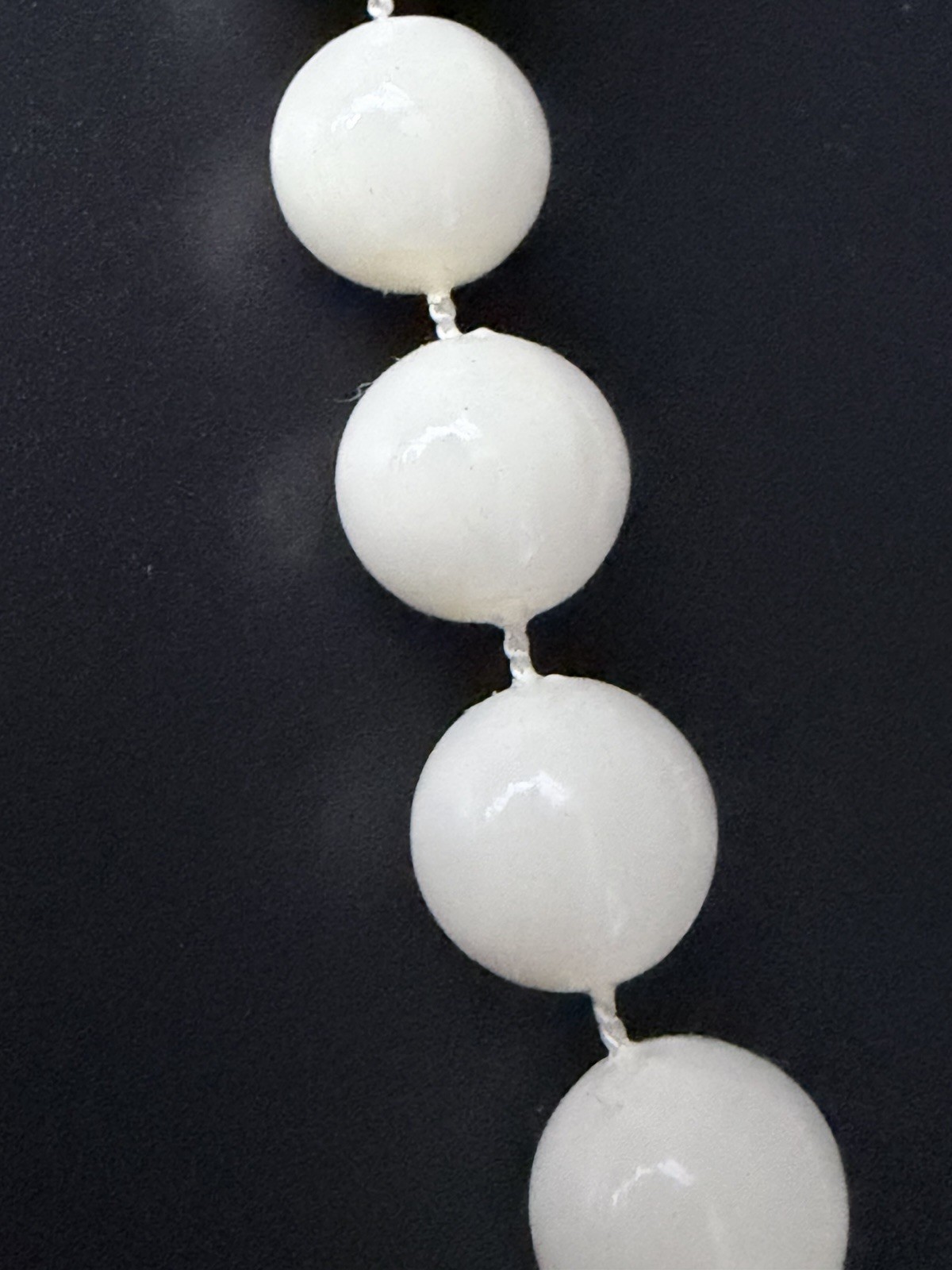 Lot of 2 Vintage Round Beaded Necklaces Ball/Bead Chain Barrel Clasp