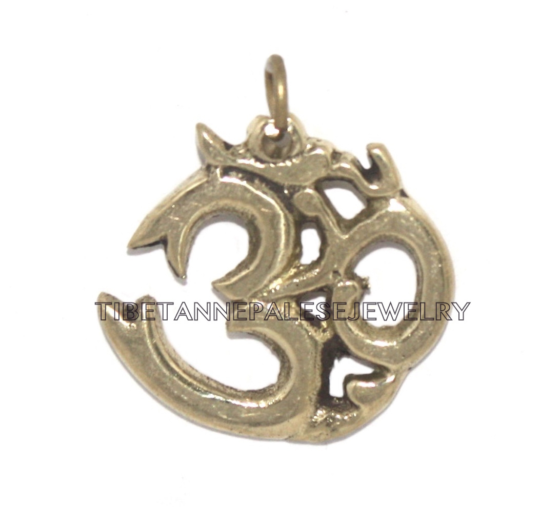 Om Pendant Boho Pendant Yoga pendant Tibet Pendant Nepal Pendant Brass PB46