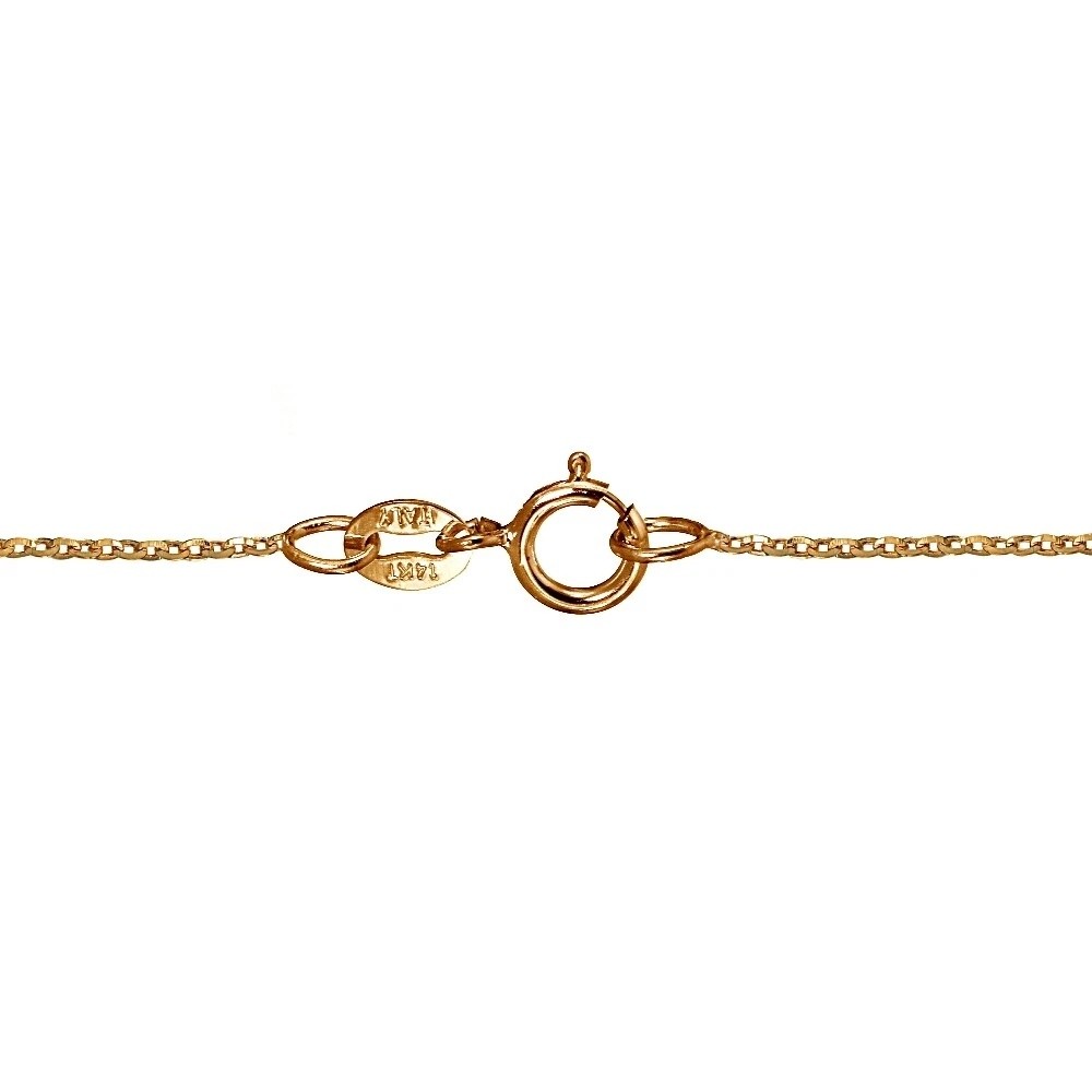 14K Rose Gold 1.4 Diamond-Cut Cable Italian Chain Necklace, 20 Inches