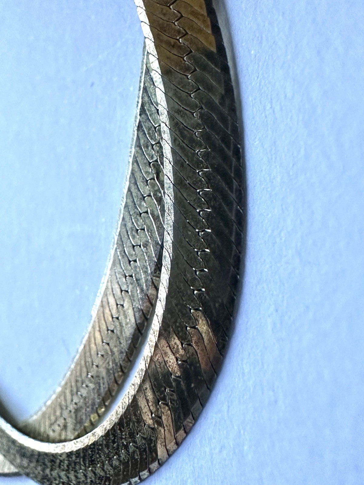 925 Sterling Silver Gold Plated Italy Herringbone Chain Necklace, 20 in, Lobster
