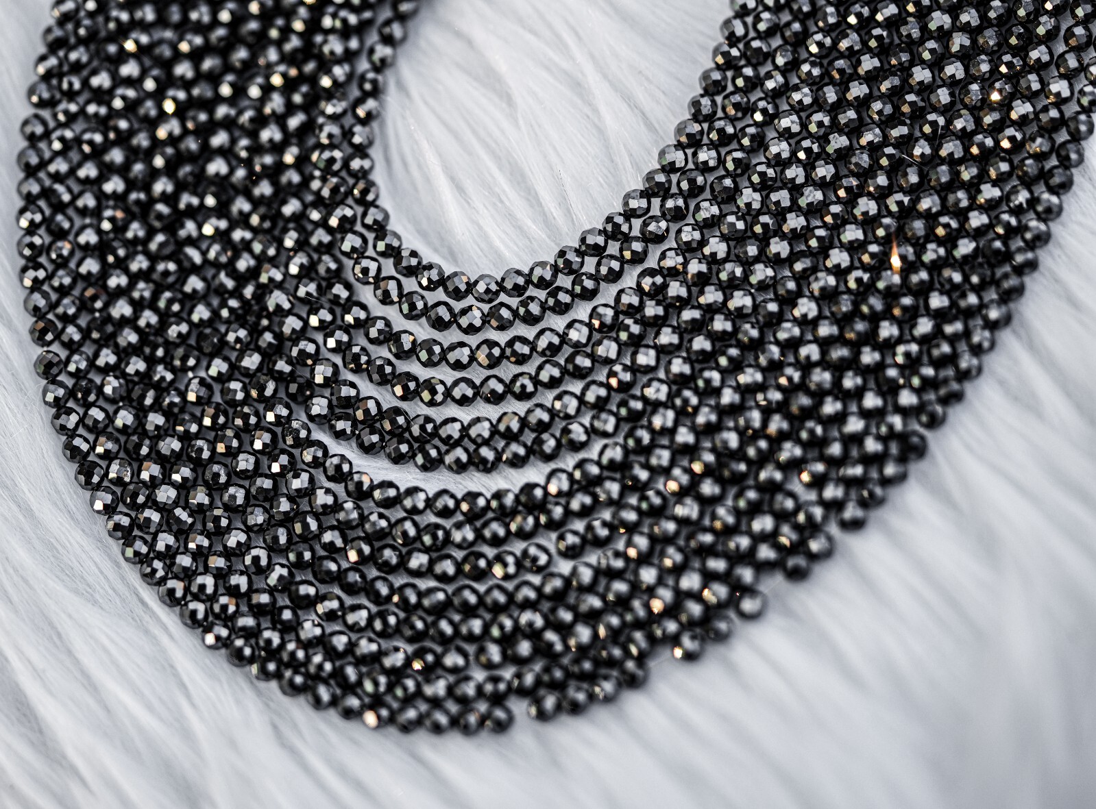Black Moissanite Beads, 26 CT Black Beads, Black Faceted Diamonds Beads Lock