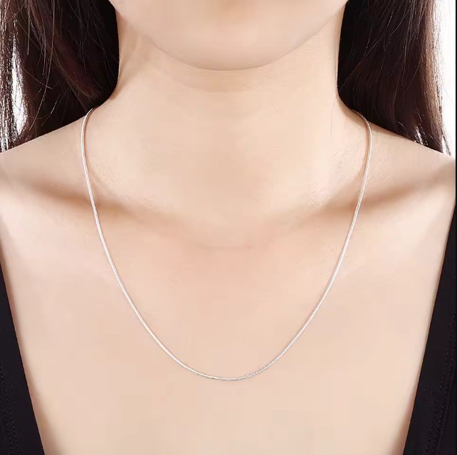 10PCS wholesale 925 sterling solid silver 1MM 16-30inch snake chain necklace