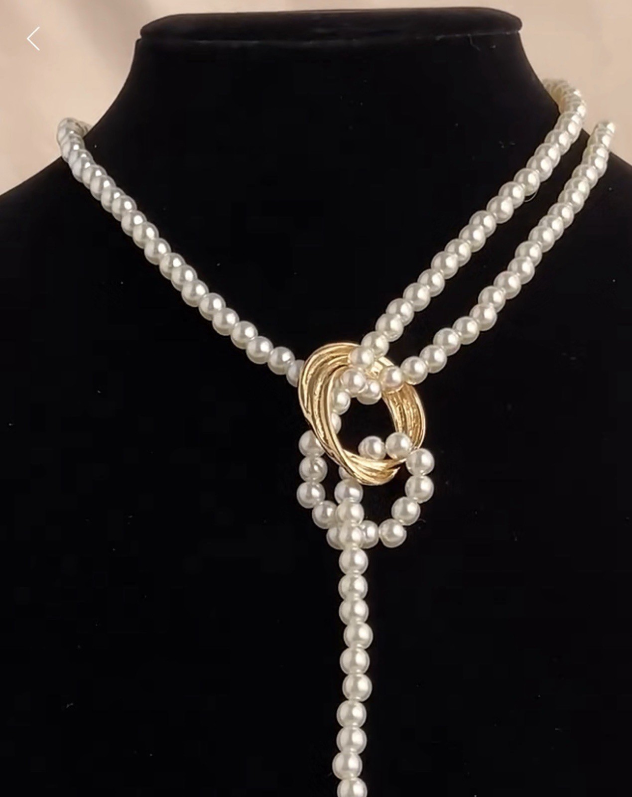 Pearl Fashion Pendant Necklace, Elegantly Beaded & Long Collar Chain Accessories