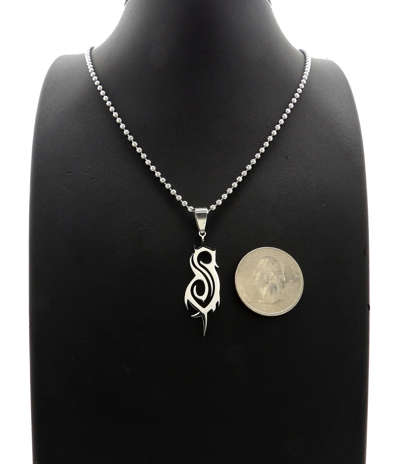 Hip Hop SLIPKNOT Pendant 18″, 20″, 22″, 24″ Stainless Steel Ball Chain Necklace