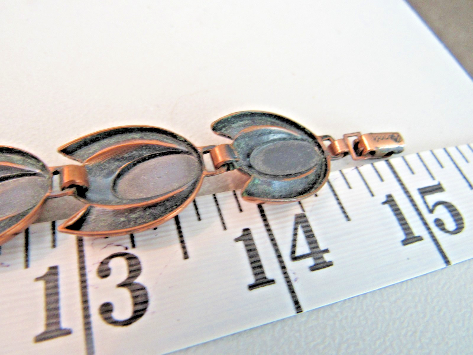 VINTAGE RENOIR COPPER NECKLACE SIGNED CHOCKER NECKLACE 14″