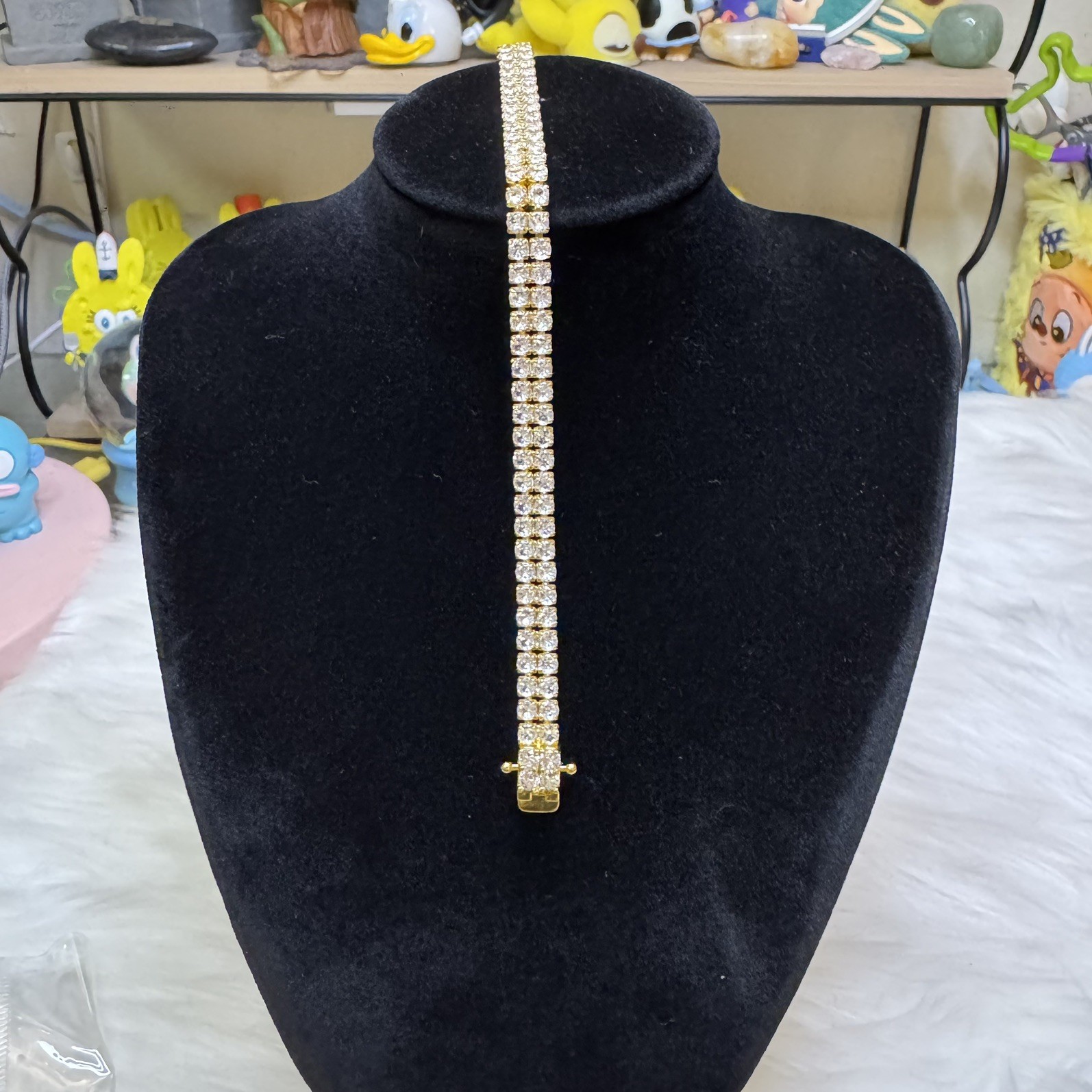 Tennis Double Bracelet 14K Yellow Gold Filled, VVS Cz, 7inch, 6mm