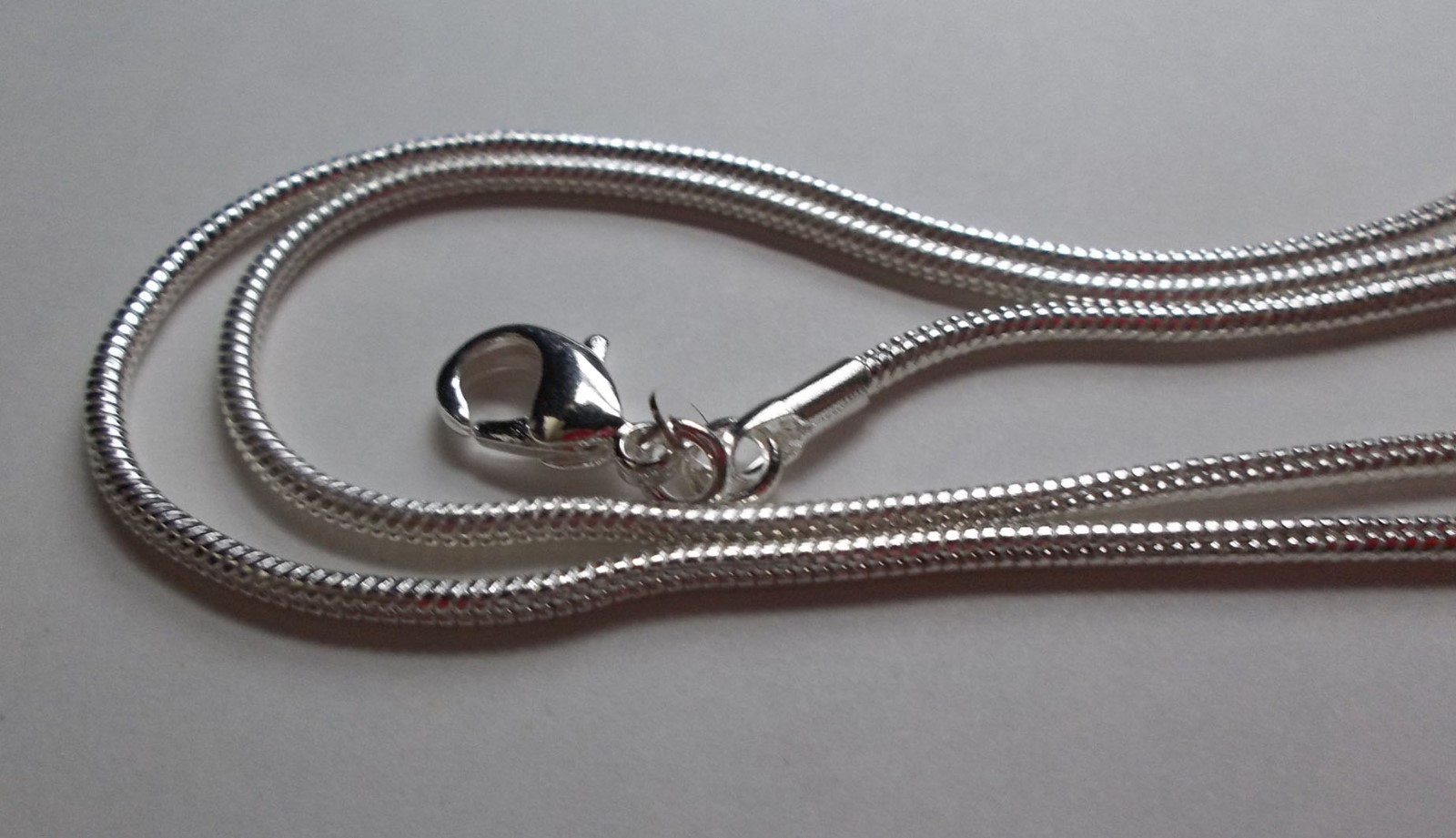 Sterling Silver Plated Snake Chain 1-2 MM 16-30 IN Necklace men women unisex