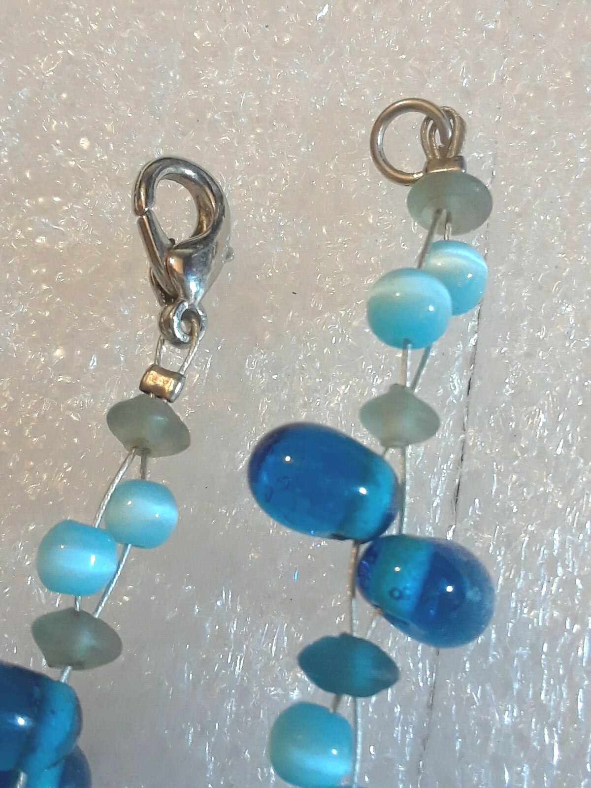 Beaded necklaces. Multi-color crystal beads, blue moon glow. You get all 5
