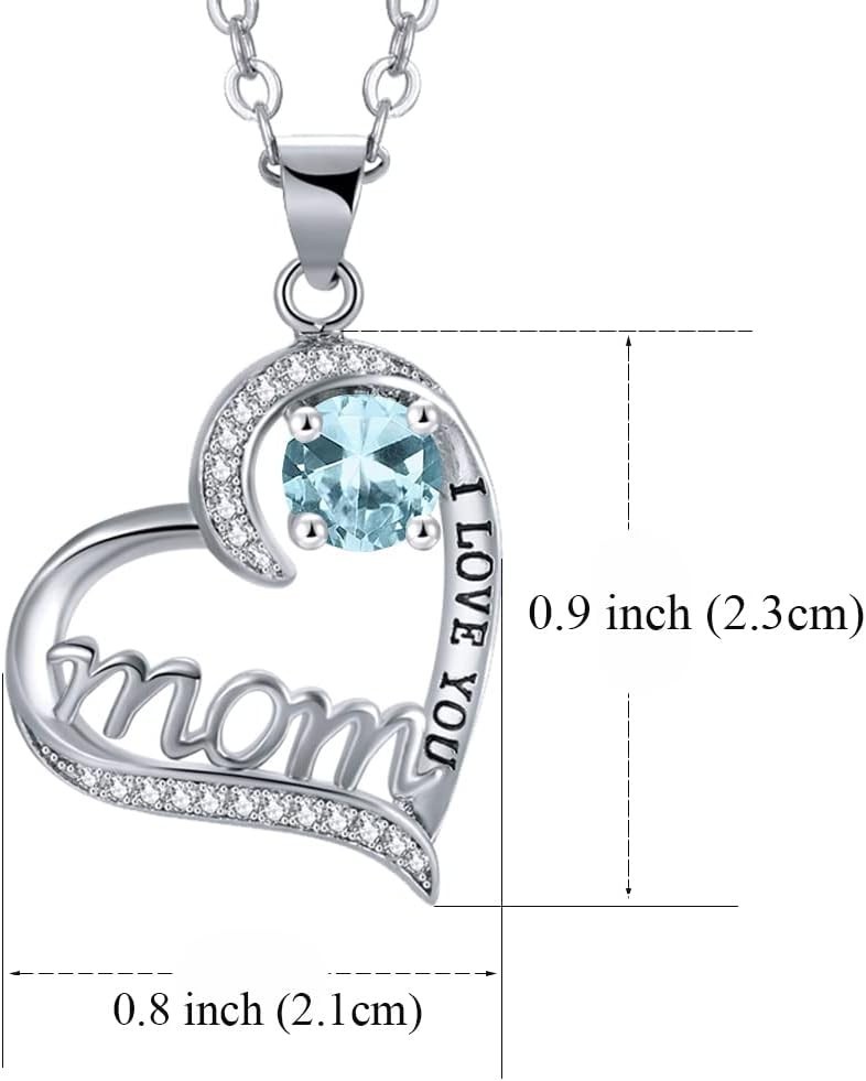 Timeless Silver Heart Necklace for Mom with Engraved Message & Adjustable Chain