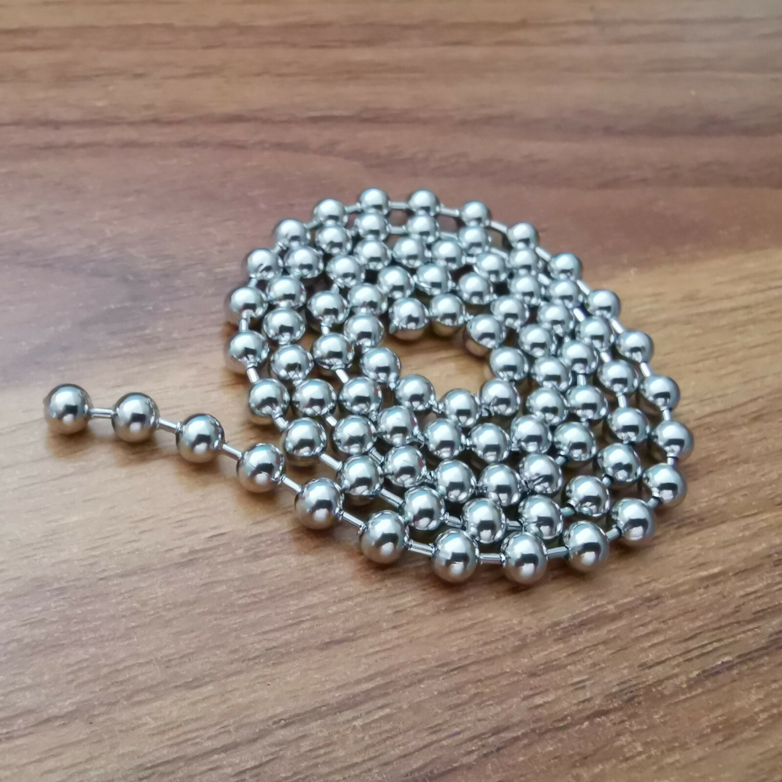 BEAD chain S.steel Silver round ball Chain DIY Jewelry Making In Bulk 1.5–12mm