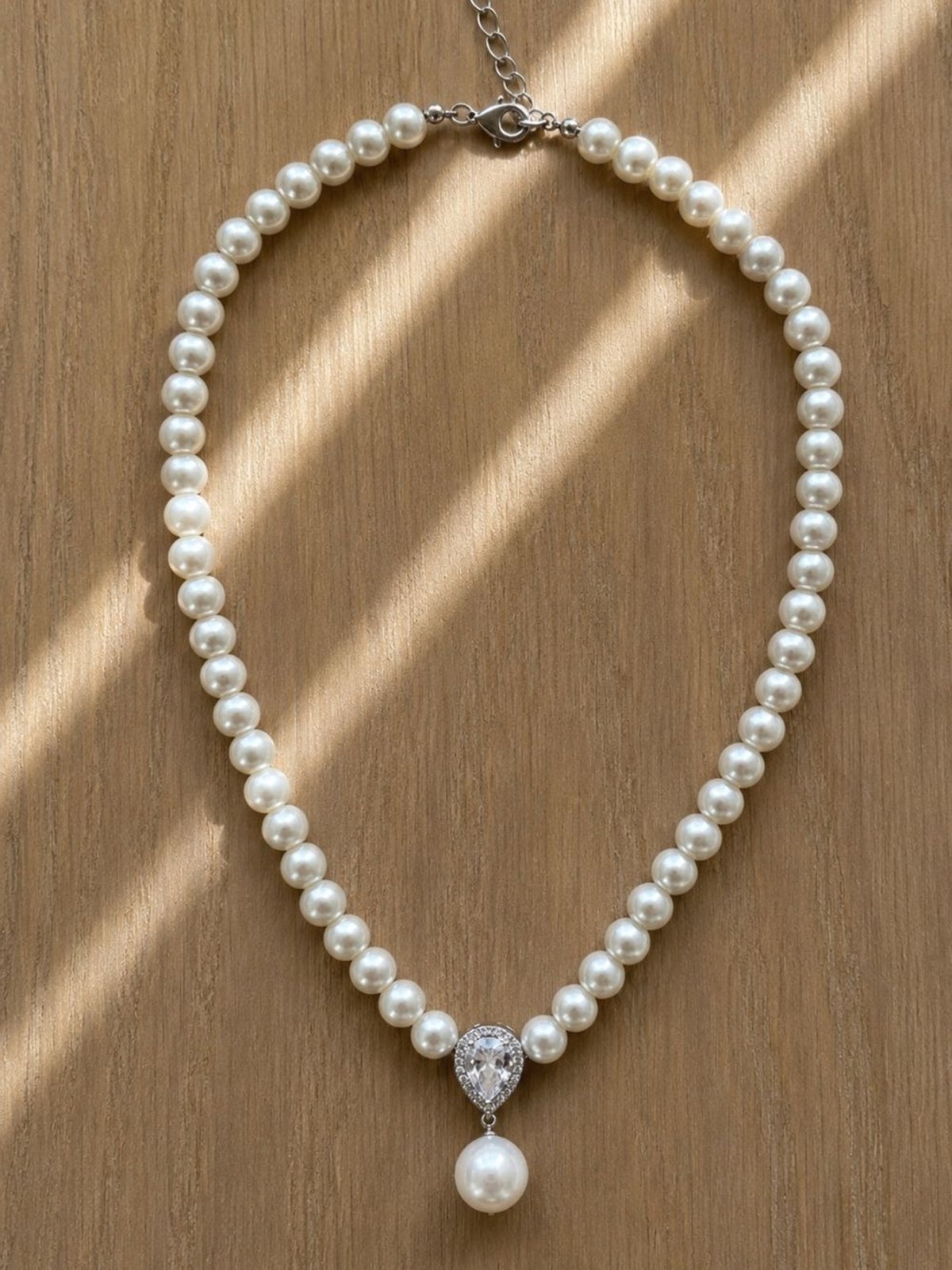 8mm Genuine Freshwater Pearl Necklace 17-20” Natural Pearls 925 Sterling Silver