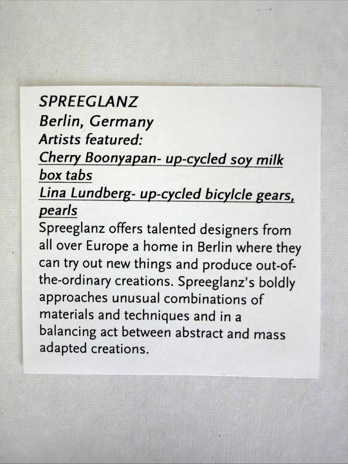 Necklace by Cherry Boonyapan from Spreeglanz, Berlin, Germany