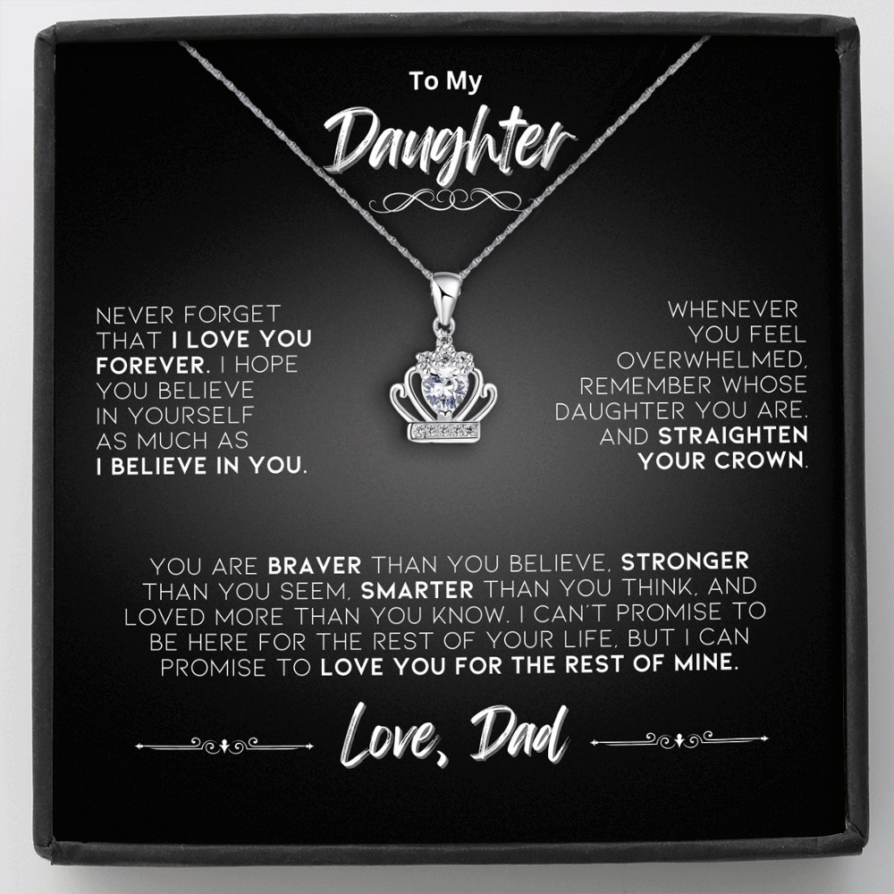 To My Daughter Necklace, Gift for Daughter from Dad, Daughter Father Necklace