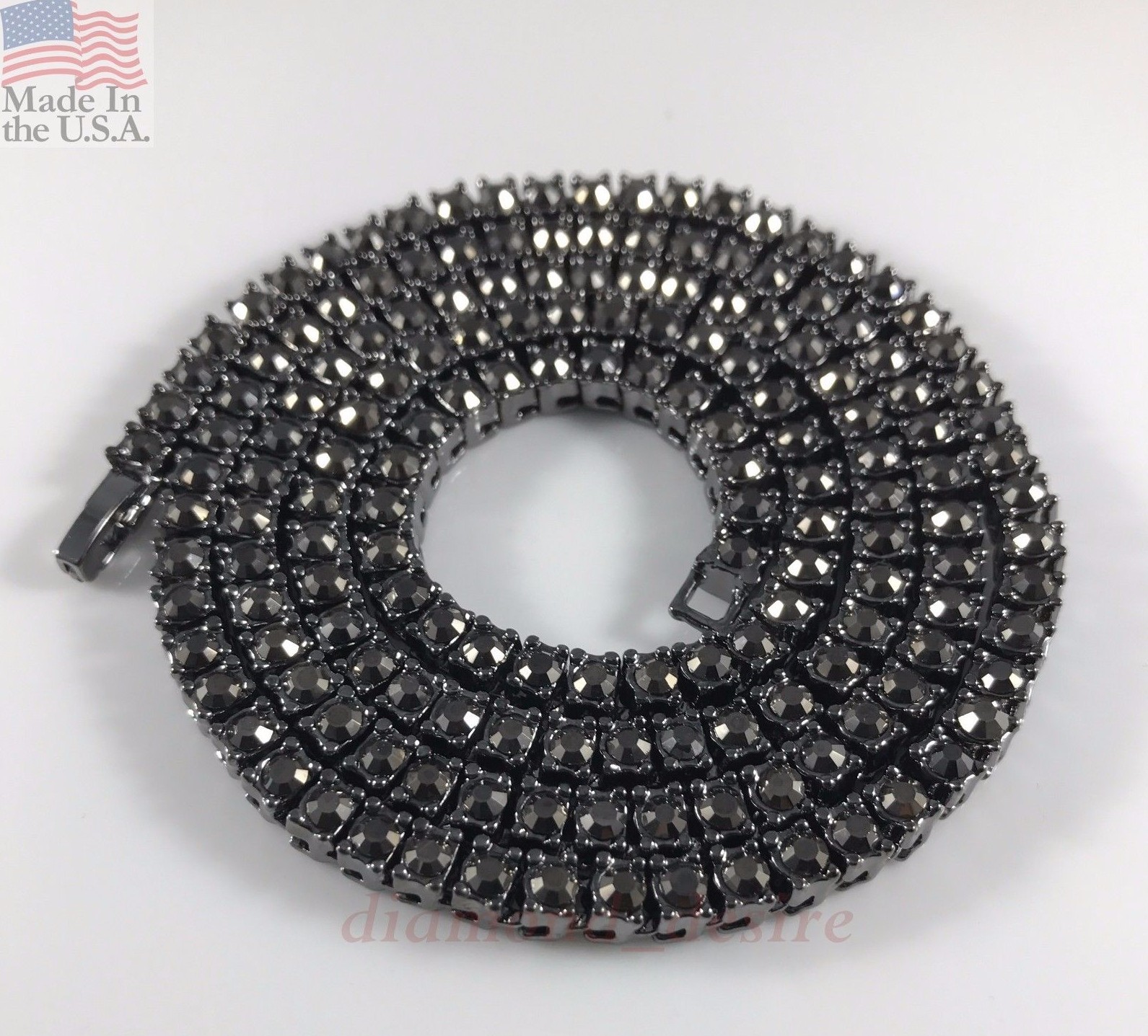 VIP 1 Row Iced Necklace Out Chain Hip Hop one row CZ Gold Plated choker Silver