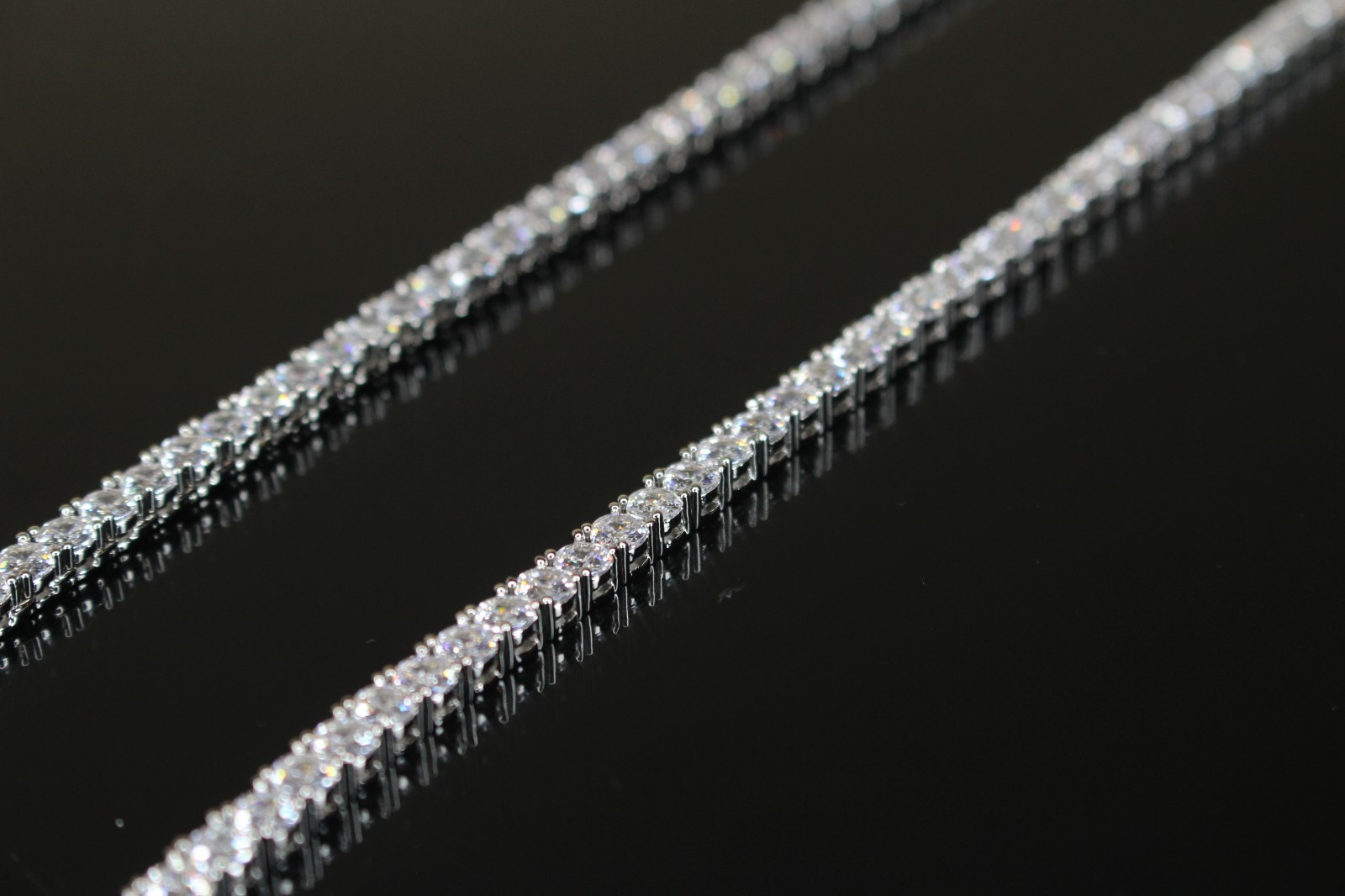 14k STAMPED 4mm Tennis Chain Necklace 70ct Lab Sim VVS1 Diamonds 54g+ HEAVY