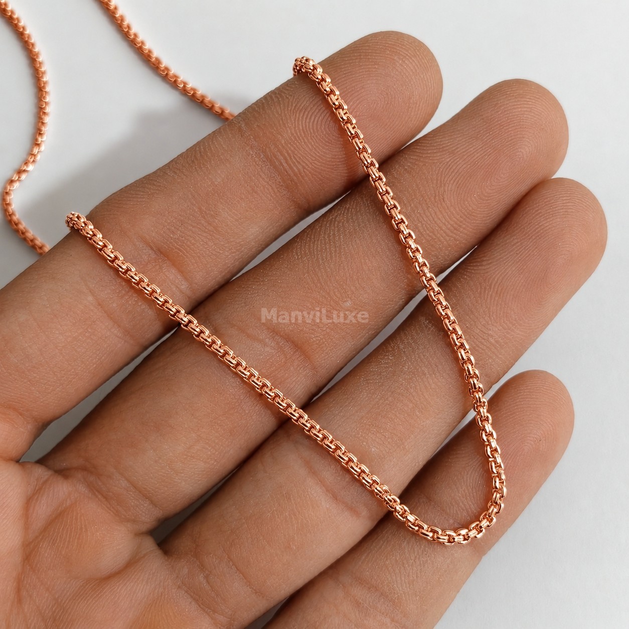 20″ Premium Pure Copper Minimalist Woven Link Chain Necklace