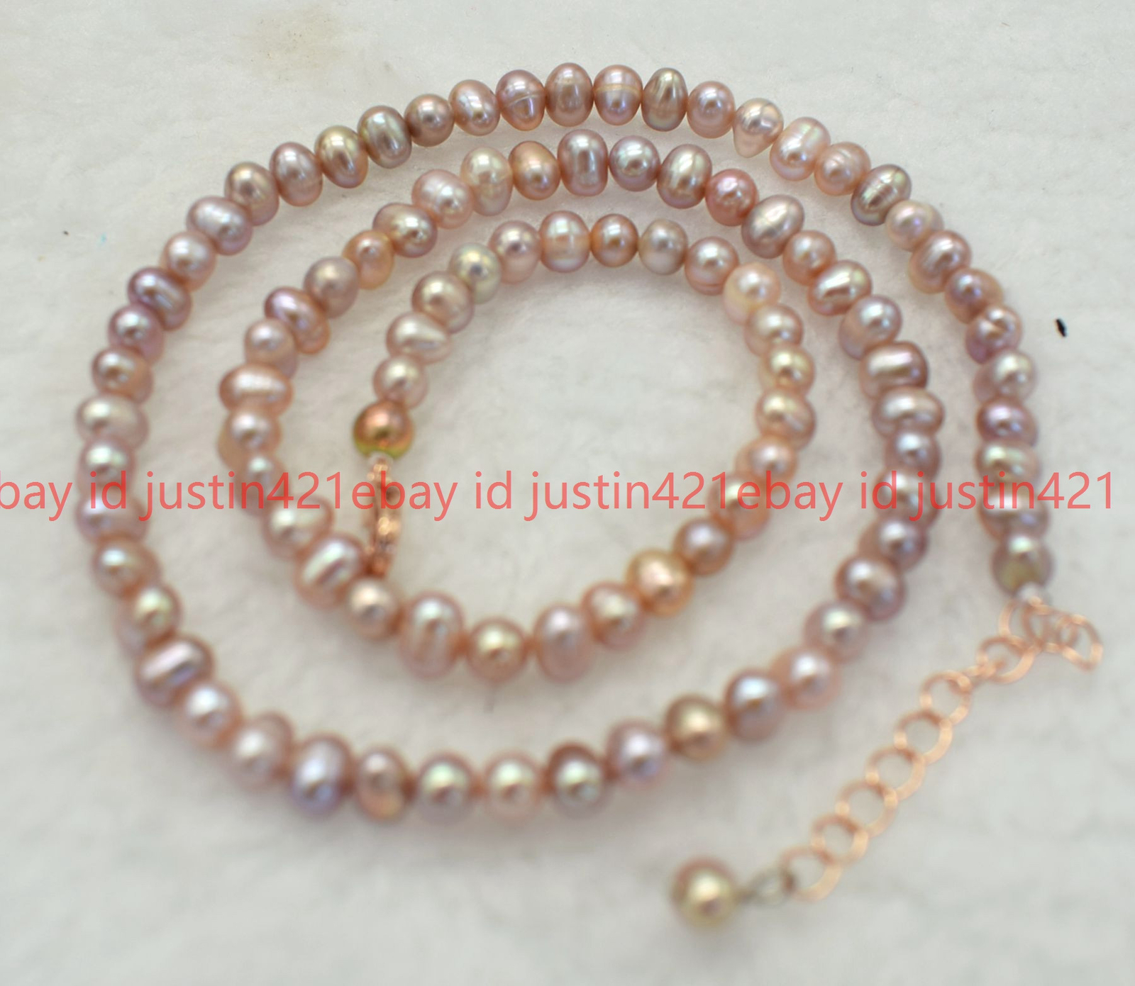 Genuine Natural 6-7mm Lavender Purple Freshwater Cultured Pearl Necklace 18 inch
