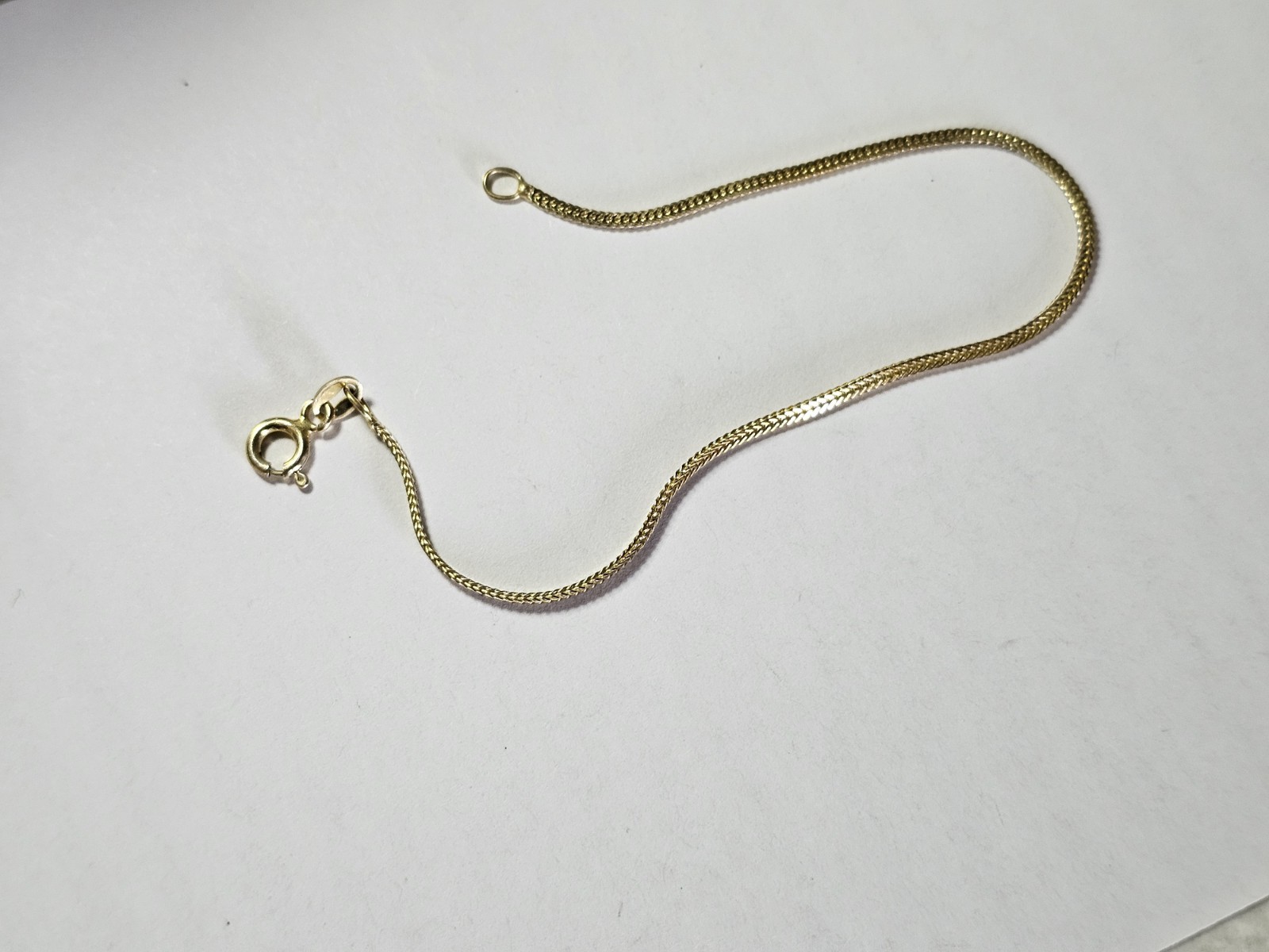 14K Yellow Gold Plated 925 Snake Chain Necklace Spring Ring Clasp No Stone
