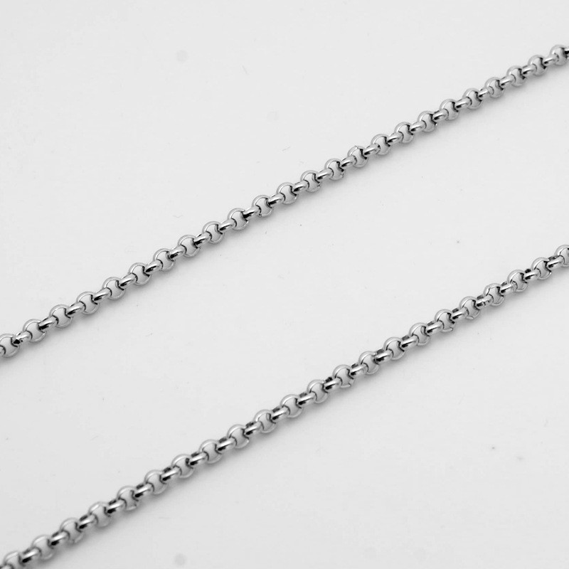 5pcs 3mm/4mm Stainless Steel Rolo Chain Necklace for Women Men Jewelry Pendant