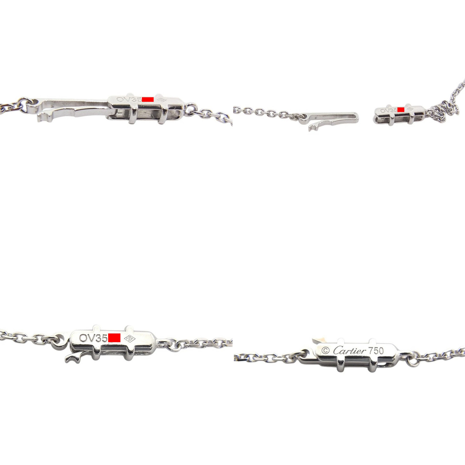 CARTIER C heart necklace 750 K18 WG white gdiamond B7008300 [n A] Authentic