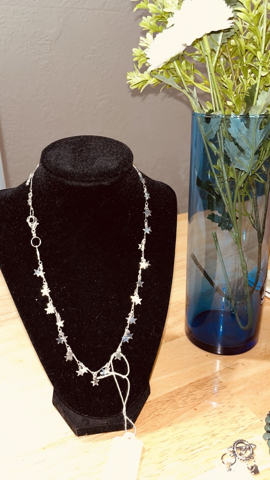 Silver Tone Cable Chain Necklace Cross Charm Pendant No Stone Metal