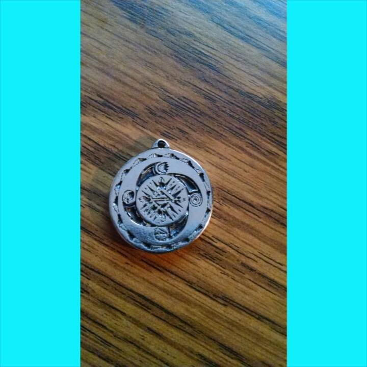 MEDICINE WHEEL amulet necklace health TALISMAN JEWELRY pendant LEAD FREE