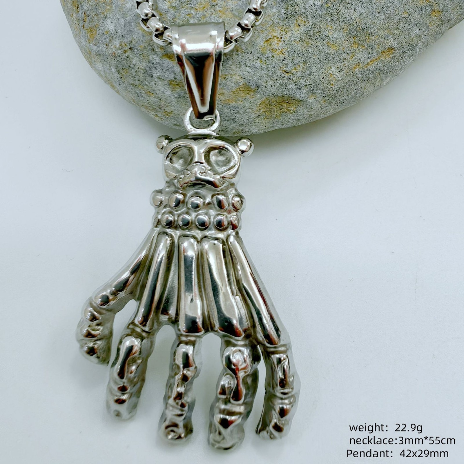 Gold Silver Black Hand Pendant Ideal Accessory For Motorcycle Hip Hop Fans