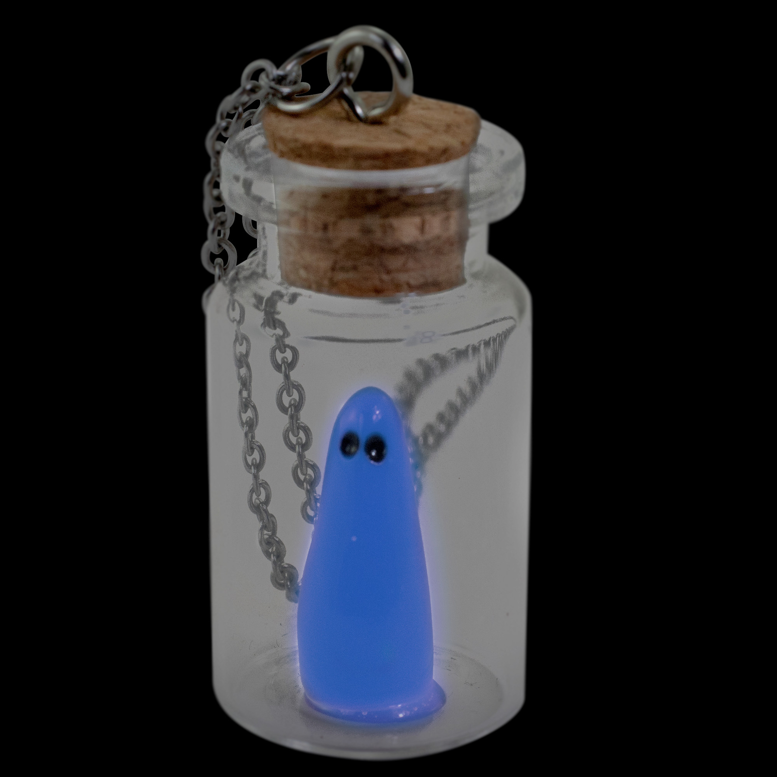 AlterImage Ghost In A Bottle Necklace Glow In The Dark Pendant Purple Includes