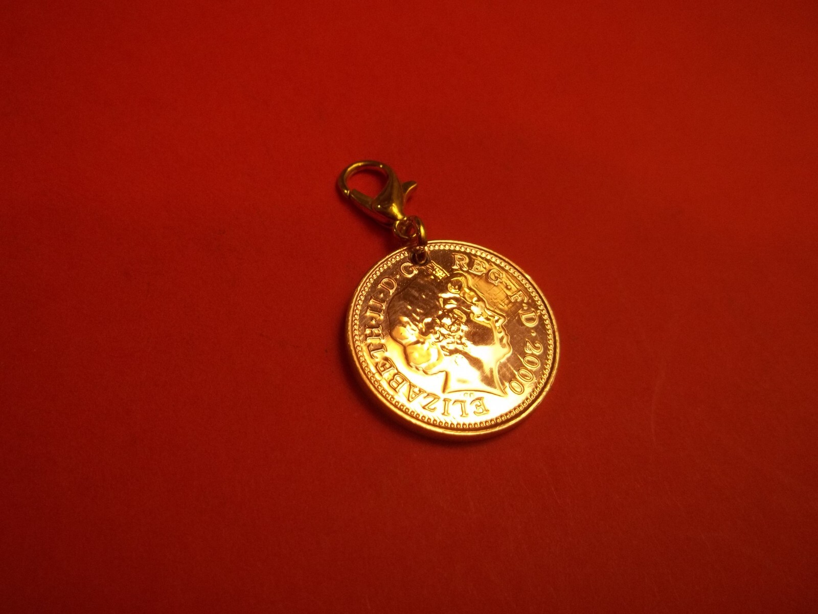 PENNY COIN – PORTCULLIS – HIGHLY POLISHED PENDANT / CHARM – 1971 to 2008