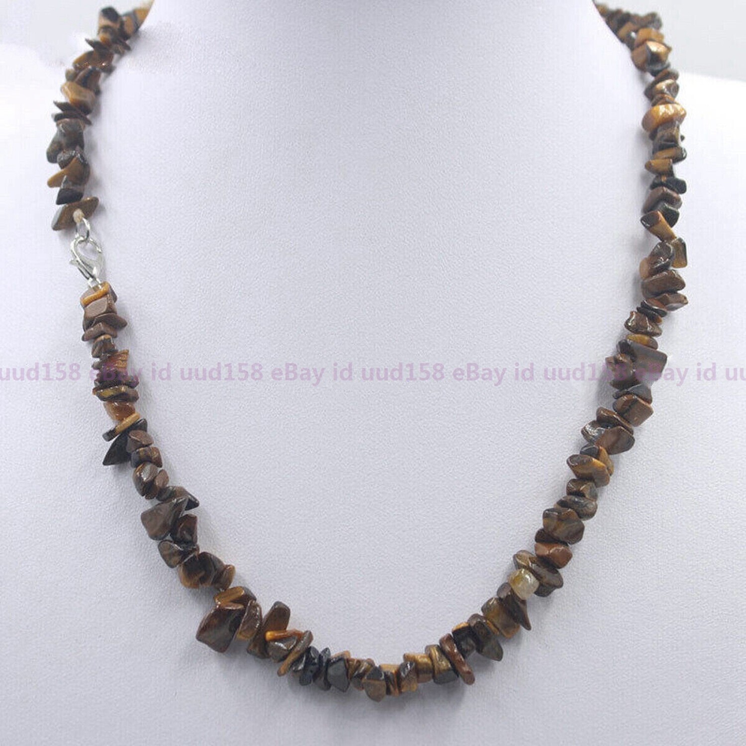 Natural Multiple Gemstone Gravel beads White Gold Clasp Necklace 14-36″ AAA