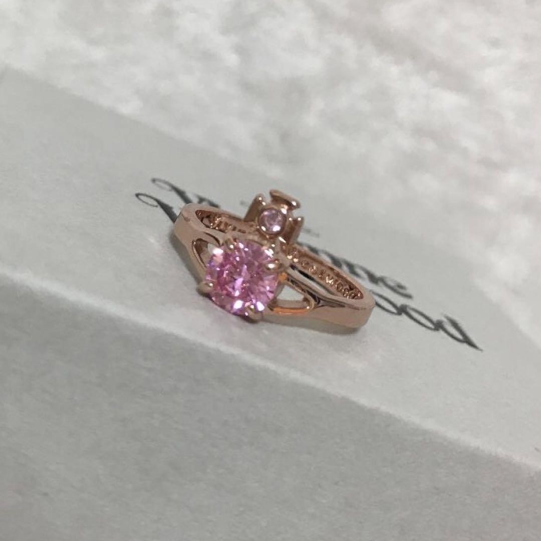 Vivienne Westwood Ring Size 6.5-7 Orb Pink NO BOX [EJ206