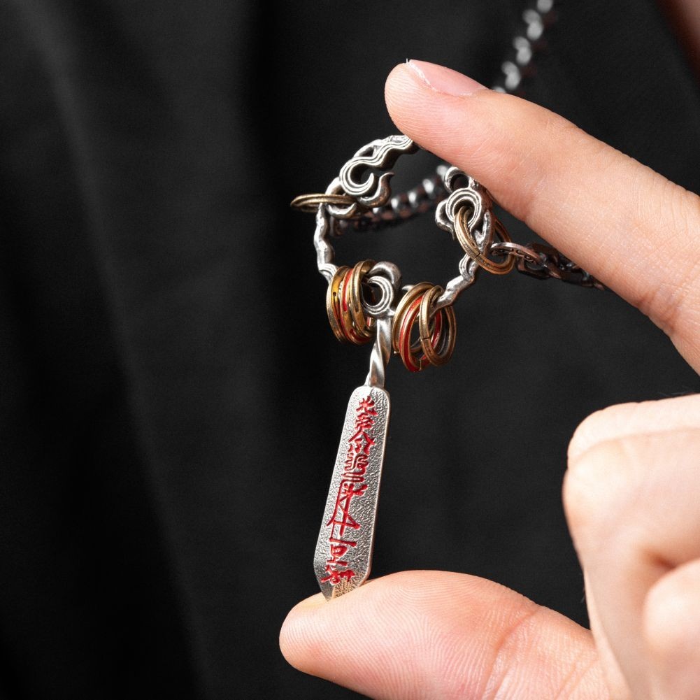 Taoist Masterblade Shi Dao Pendant Cinnabar Talisman Chinese Amulet Gift