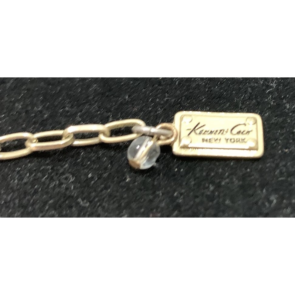 Kenneth Cole Gold Chunky Chain Necklace w/ Sparkling Clear Crystals