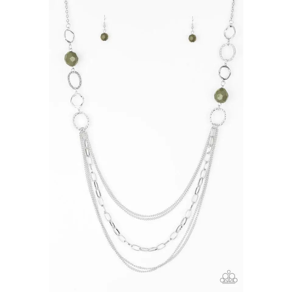 Paparazzi | Margarita Masquerades – Green Necklace