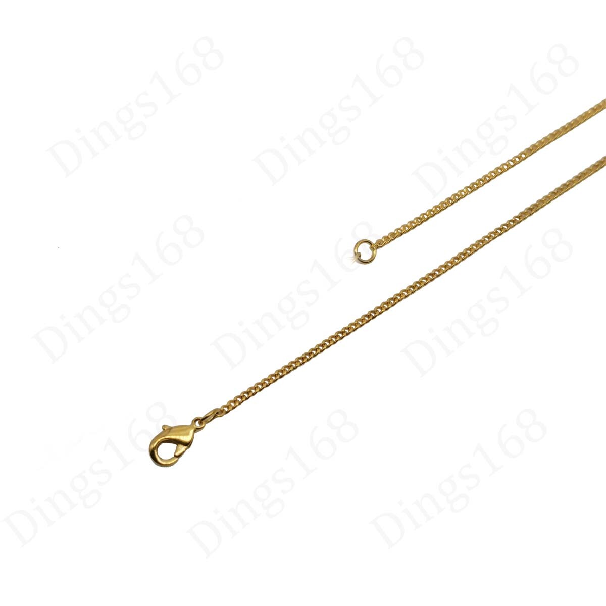 18K Yellow Gold Filled 1mm/2mm/2.4mm 16/18/20/22″ 24″ Cable Chain Necklace L146G