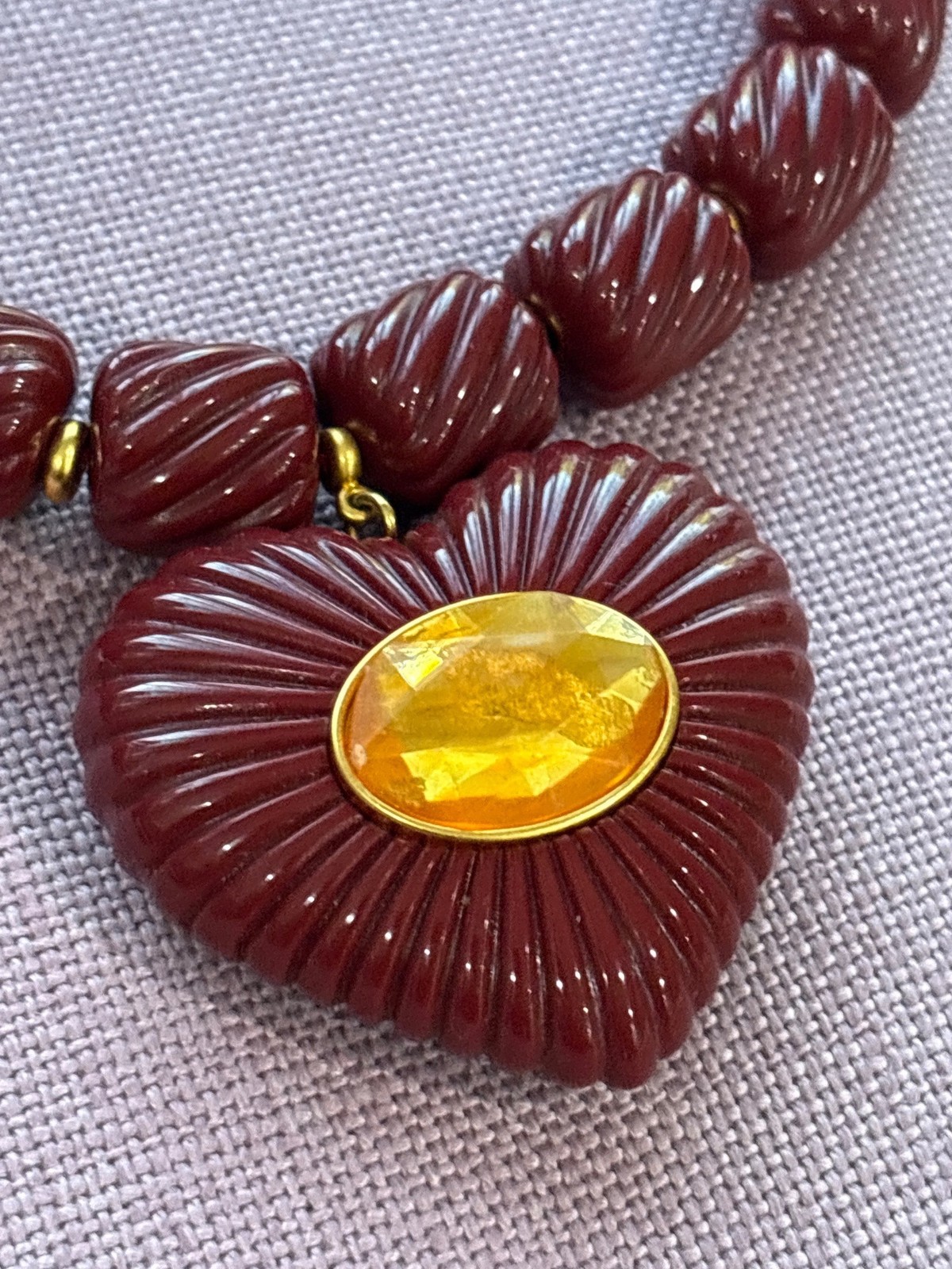 Julietta Lira Necklace in Burgundy One Size Womens Jewelry