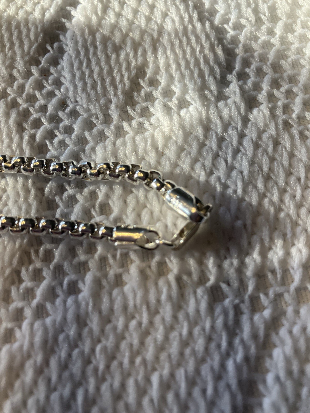 WYWH Italian Silver Rolo Chain Necklace Metal Jewelry