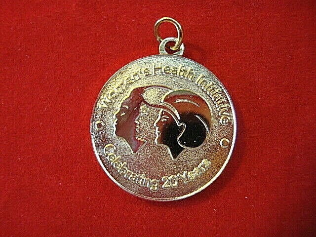 Goldtone “Women’s Health Initiative Celebrating 20 Years” Round Pendant or Charm