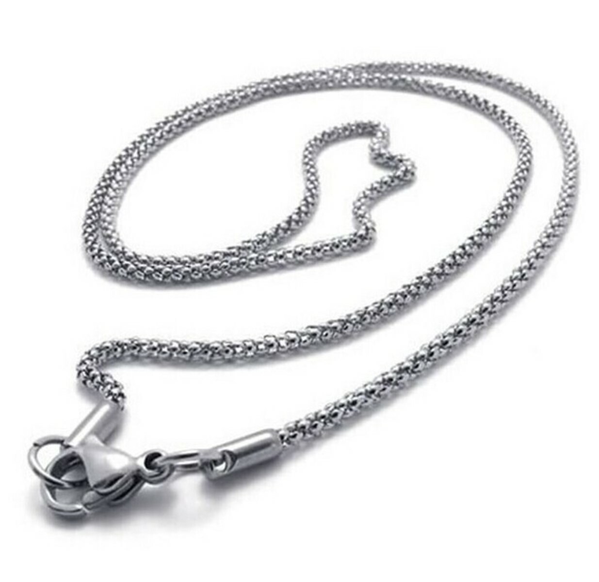 Stainless Steel Popcorn Chain 2.4 mm 22,24,26,28 in