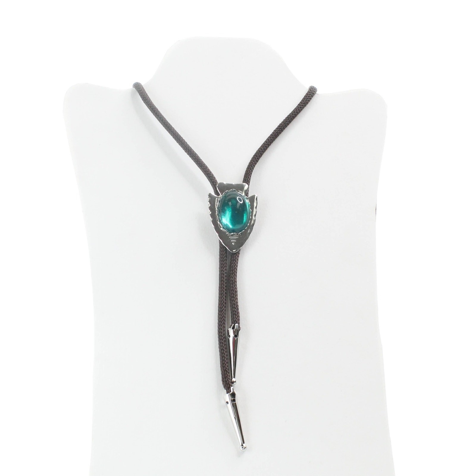 Western Arrowhead Bolo Tie – Green Stone | Made in USA