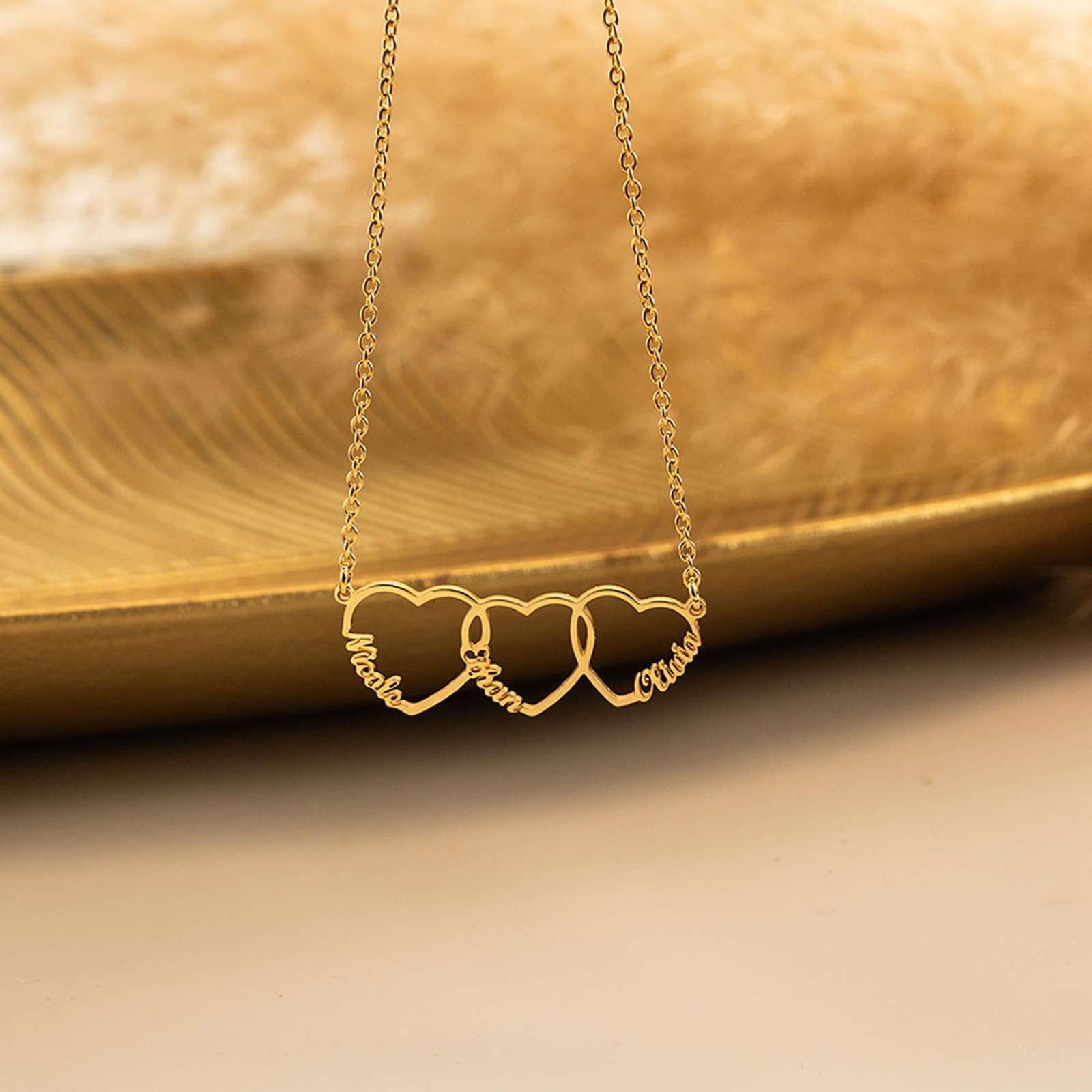 Personalized Couples Name Heart Pendant Necklace Relationship Custom Jewelry
