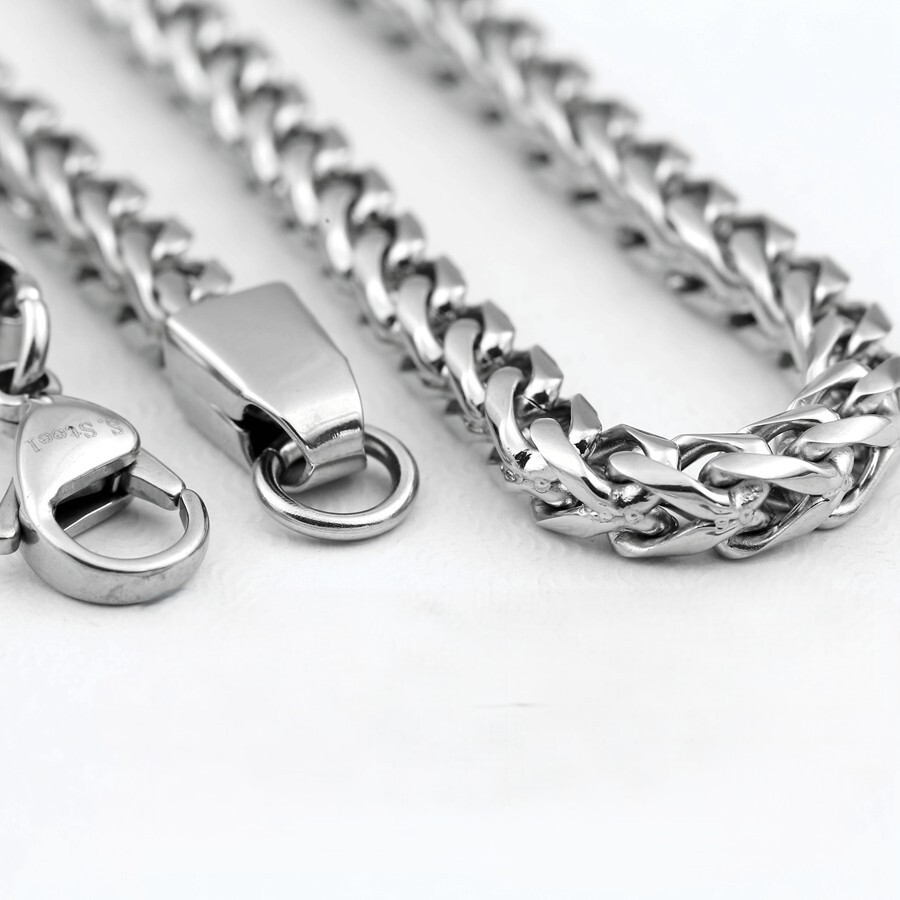 DG 24″ Men’s Stainless Steel 8mm Heavy*Franco Thick Chain,Smooth High Polish Box