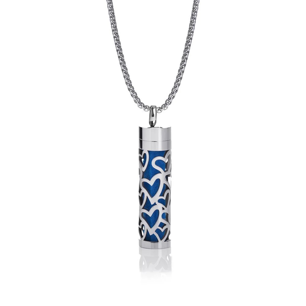 Black or Stainless Steel Aromatherapy Oil Diffuser Pendant