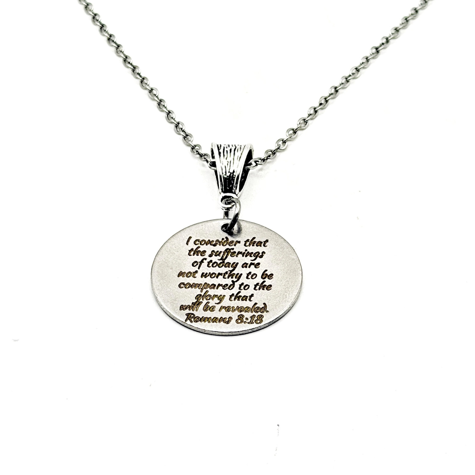 Glory To Be Revealed Romans 8 18 Necklace