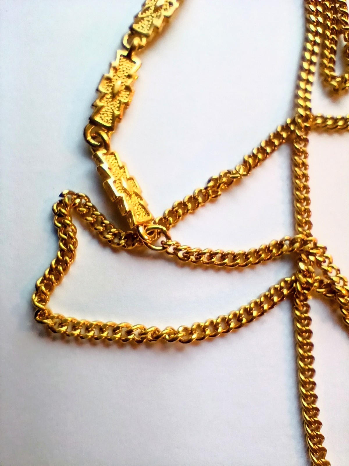 Vintage Necklace Gold Tone Chain 54 In Classic Long Jewelry or Belt