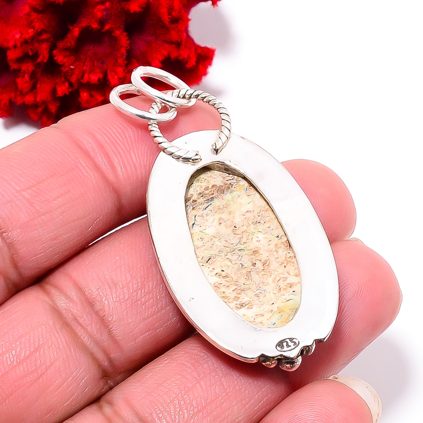 Picture Jasper – Oregon Designer Handmade 925 Sterling Silver Pendant 2.03 P9828