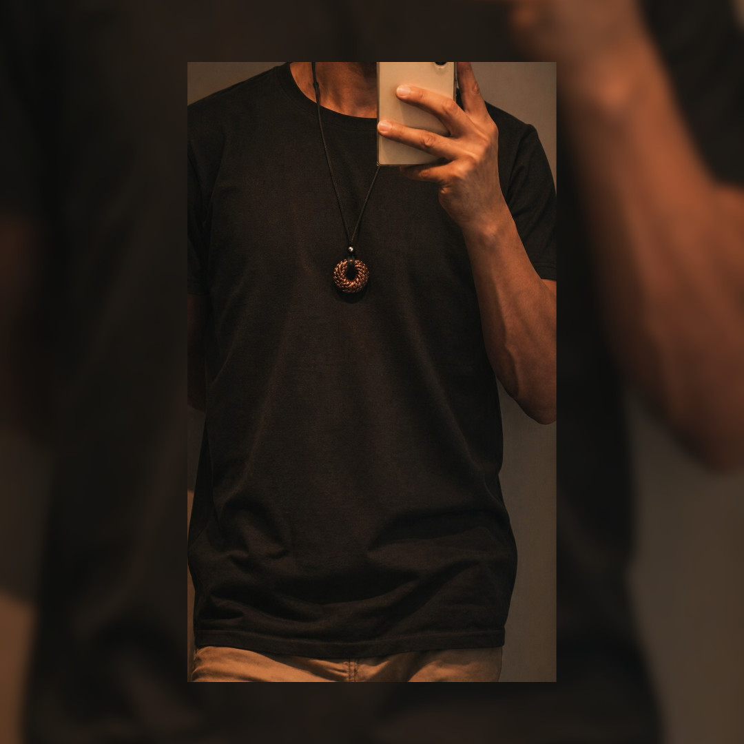 Abundance Torus Pendant Citrine Aventurine Sacred Geometry Necklace
