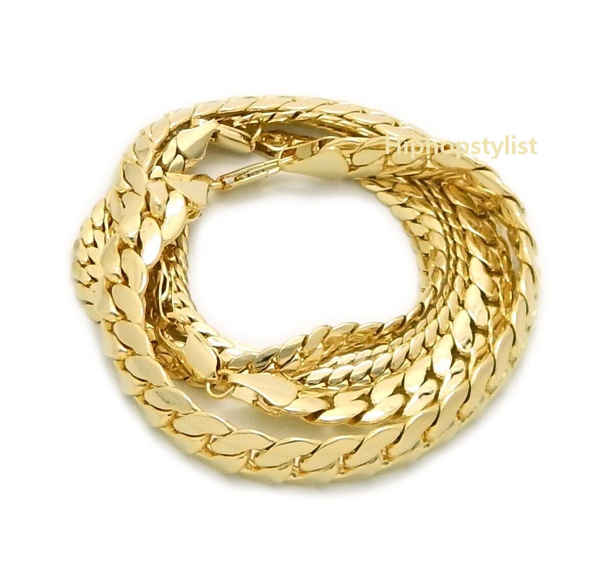 Miami Cuban link Chain Bracelet 5mm 12mm 8″ 20″ 22″ 24″ 26″ 30″ 14k Gold Plated