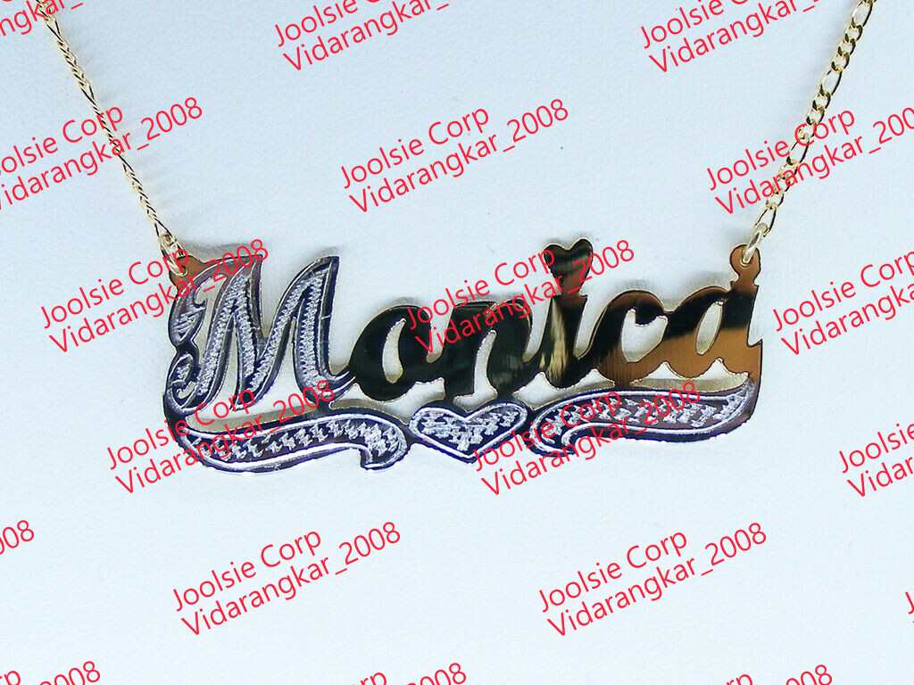 PERSONALIZED SILGLE 18K GOLD PLATED NAMEPLATE NECKLACE * ANY NAME * US SELLER